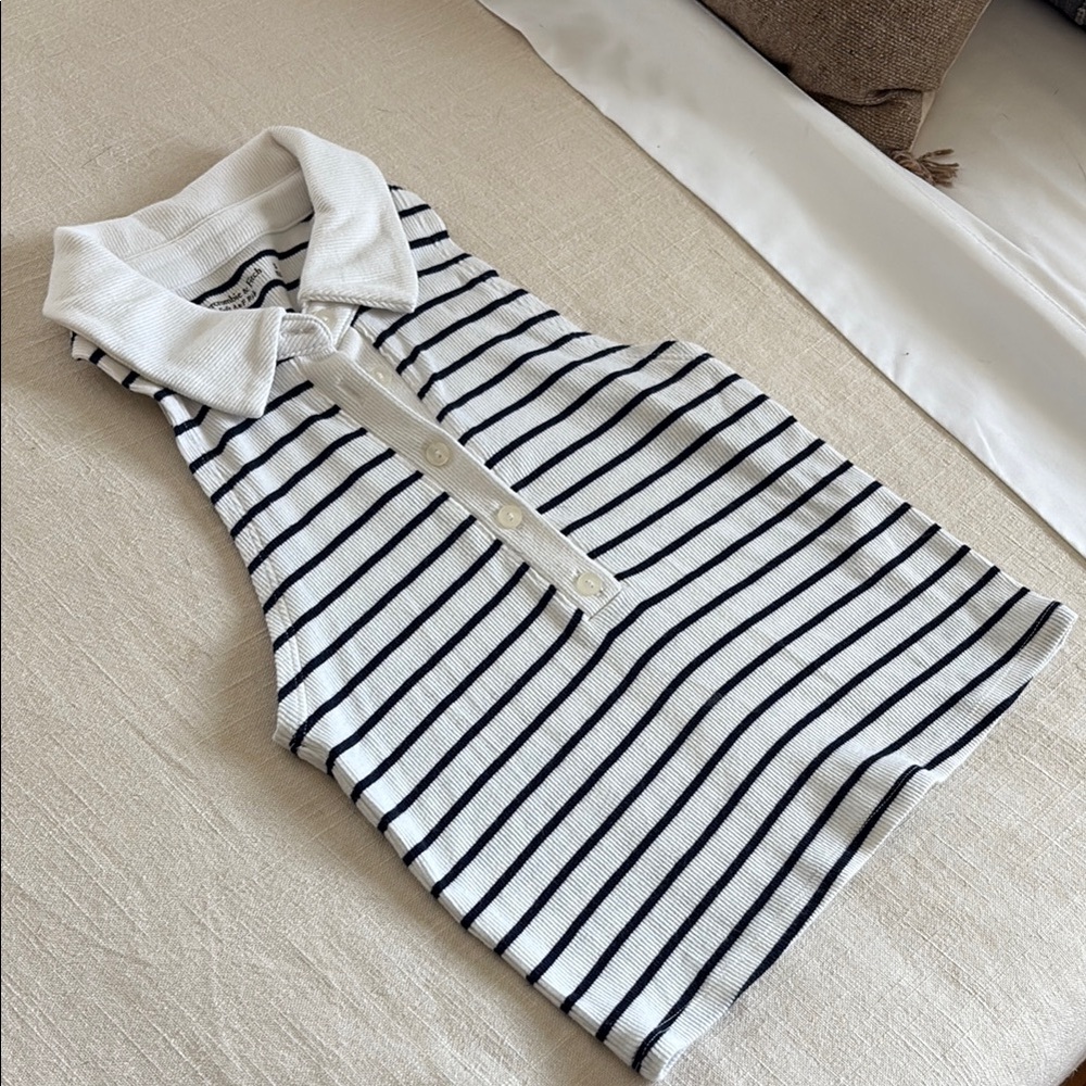 Abercrombie & Fitch Summer Top - Striped Sleeveless Polo Top